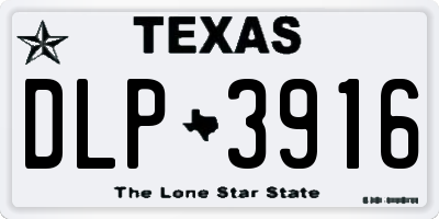 TX license plate DLP3916