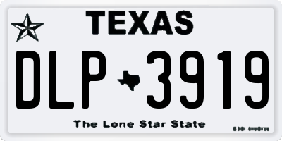 TX license plate DLP3919