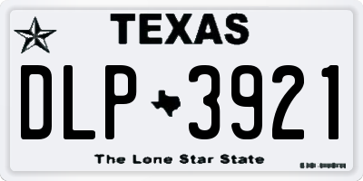 TX license plate DLP3921