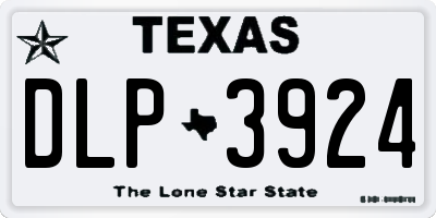 TX license plate DLP3924