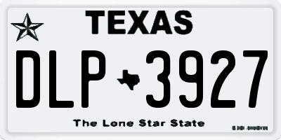 TX license plate DLP3927
