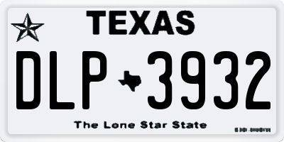 TX license plate DLP3932