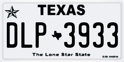 TX license plate DLP3933