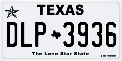 TX license plate DLP3936