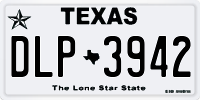 TX license plate DLP3942