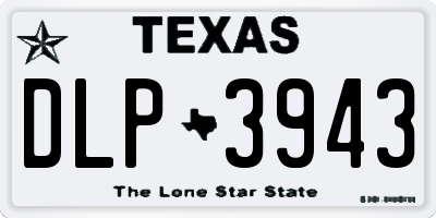 TX license plate DLP3943