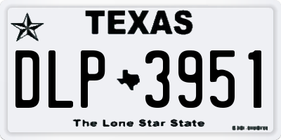 TX license plate DLP3951