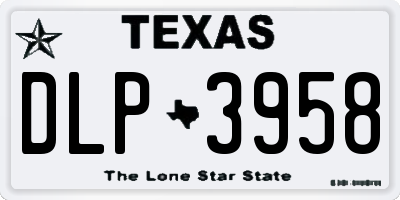 TX license plate DLP3958