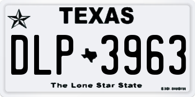 TX license plate DLP3963