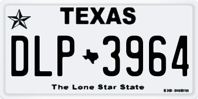 TX license plate DLP3964