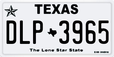 TX license plate DLP3965