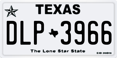 TX license plate DLP3966