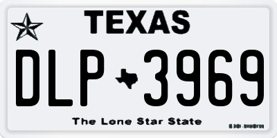 TX license plate DLP3969