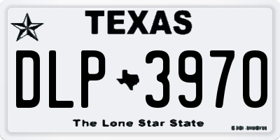 TX license plate DLP3970
