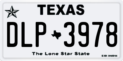 TX license plate DLP3978