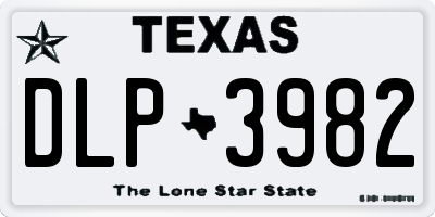 TX license plate DLP3982
