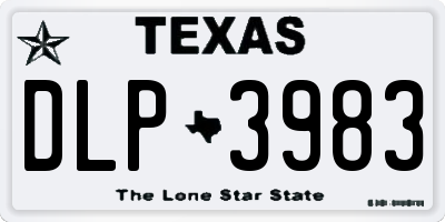 TX license plate DLP3983