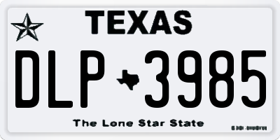 TX license plate DLP3985
