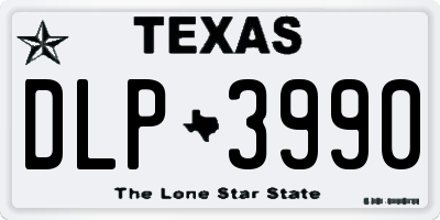 TX license plate DLP3990