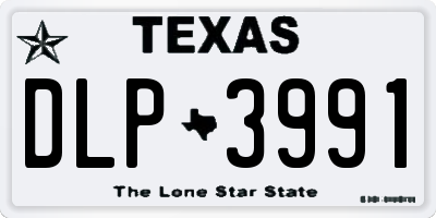 TX license plate DLP3991