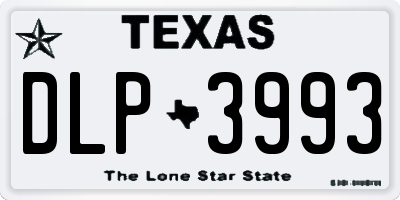 TX license plate DLP3993