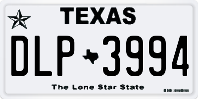 TX license plate DLP3994