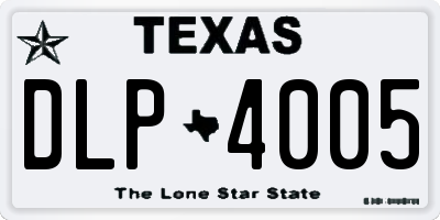 TX license plate DLP4005