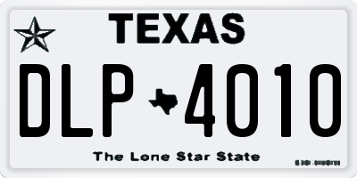 TX license plate DLP4010