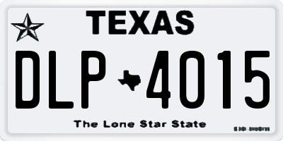 TX license plate DLP4015