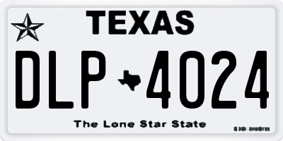 TX license plate DLP4024
