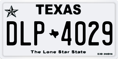 TX license plate DLP4029