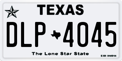 TX license plate DLP4045
