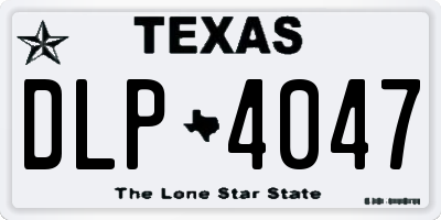 TX license plate DLP4047