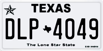 TX license plate DLP4049