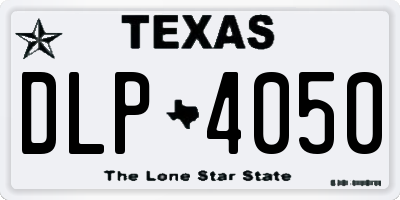 TX license plate DLP4050