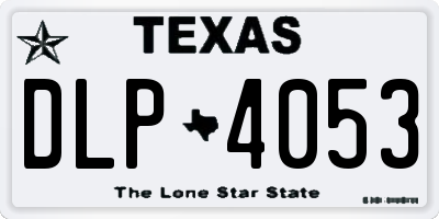 TX license plate DLP4053