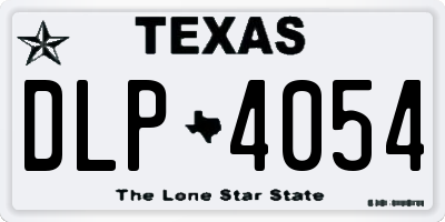 TX license plate DLP4054