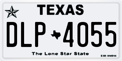 TX license plate DLP4055