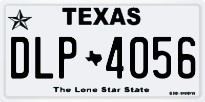 TX license plate DLP4056