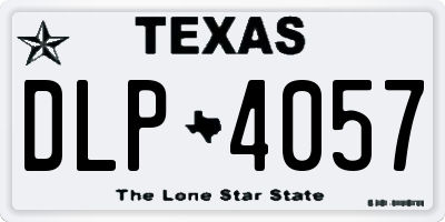 TX license plate DLP4057