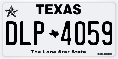 TX license plate DLP4059