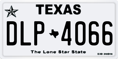 TX license plate DLP4066