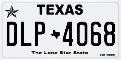TX license plate DLP4068