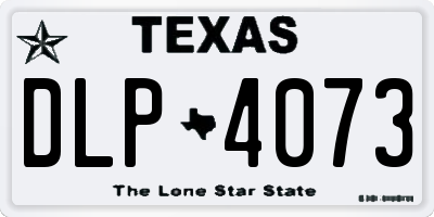TX license plate DLP4073