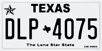TX license plate DLP4075