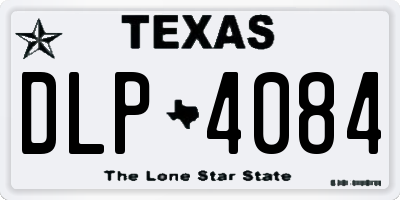 TX license plate DLP4084