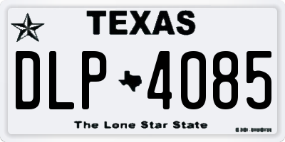 TX license plate DLP4085