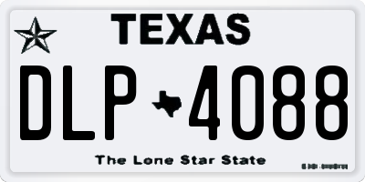 TX license plate DLP4088