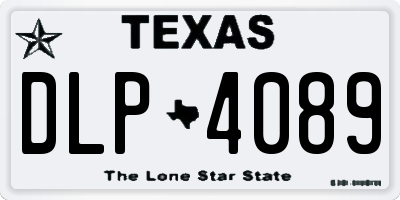 TX license plate DLP4089