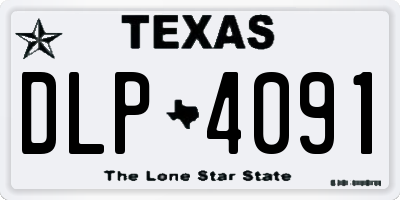 TX license plate DLP4091